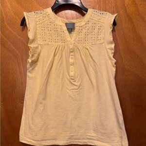 Light Yellow Eyelet Blouse